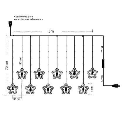 🎄 Estrellas de Luz con Personajes de Navidad 🧸🌟