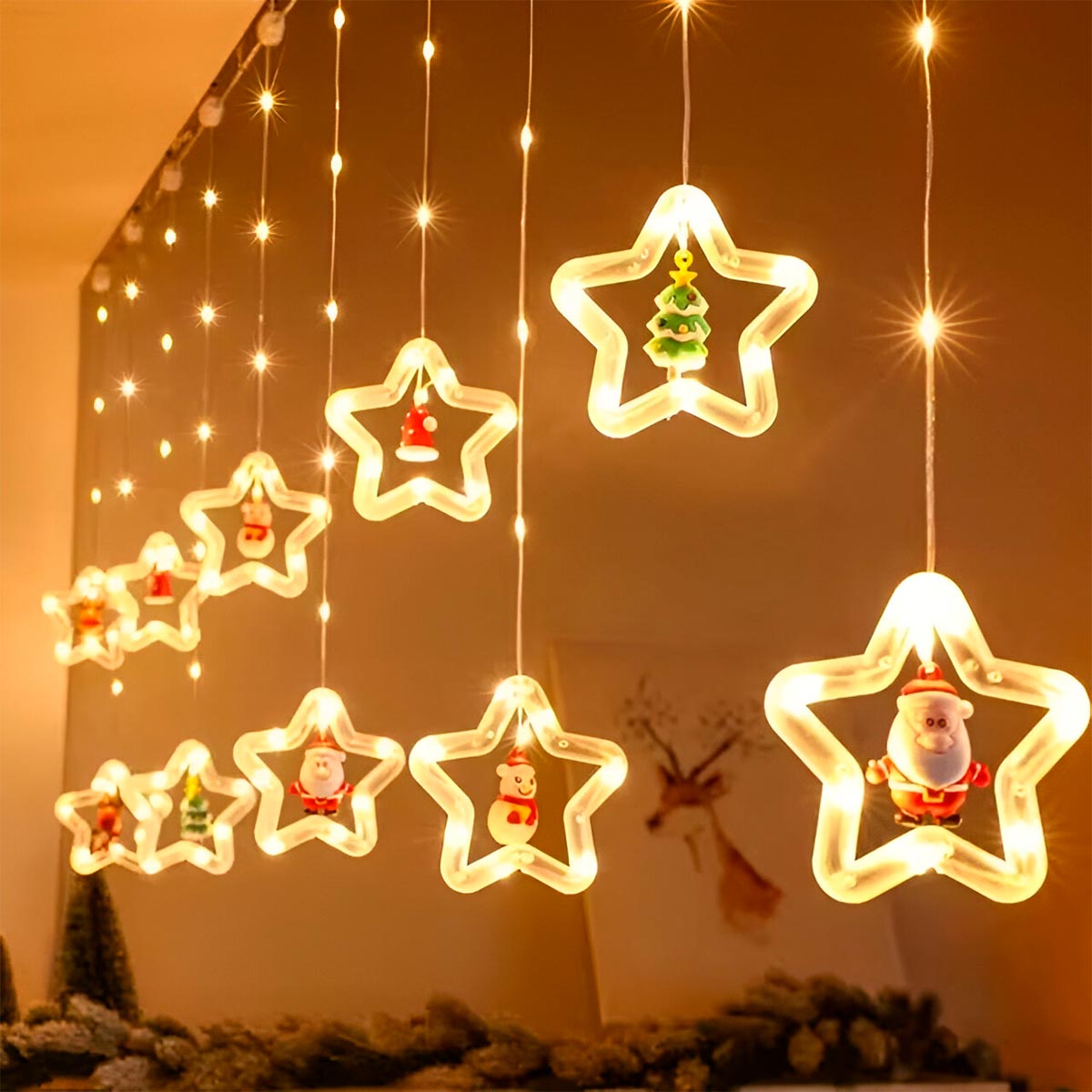 🎄 Estrellas de Luz con Personajes de Navidad 🧸🌟