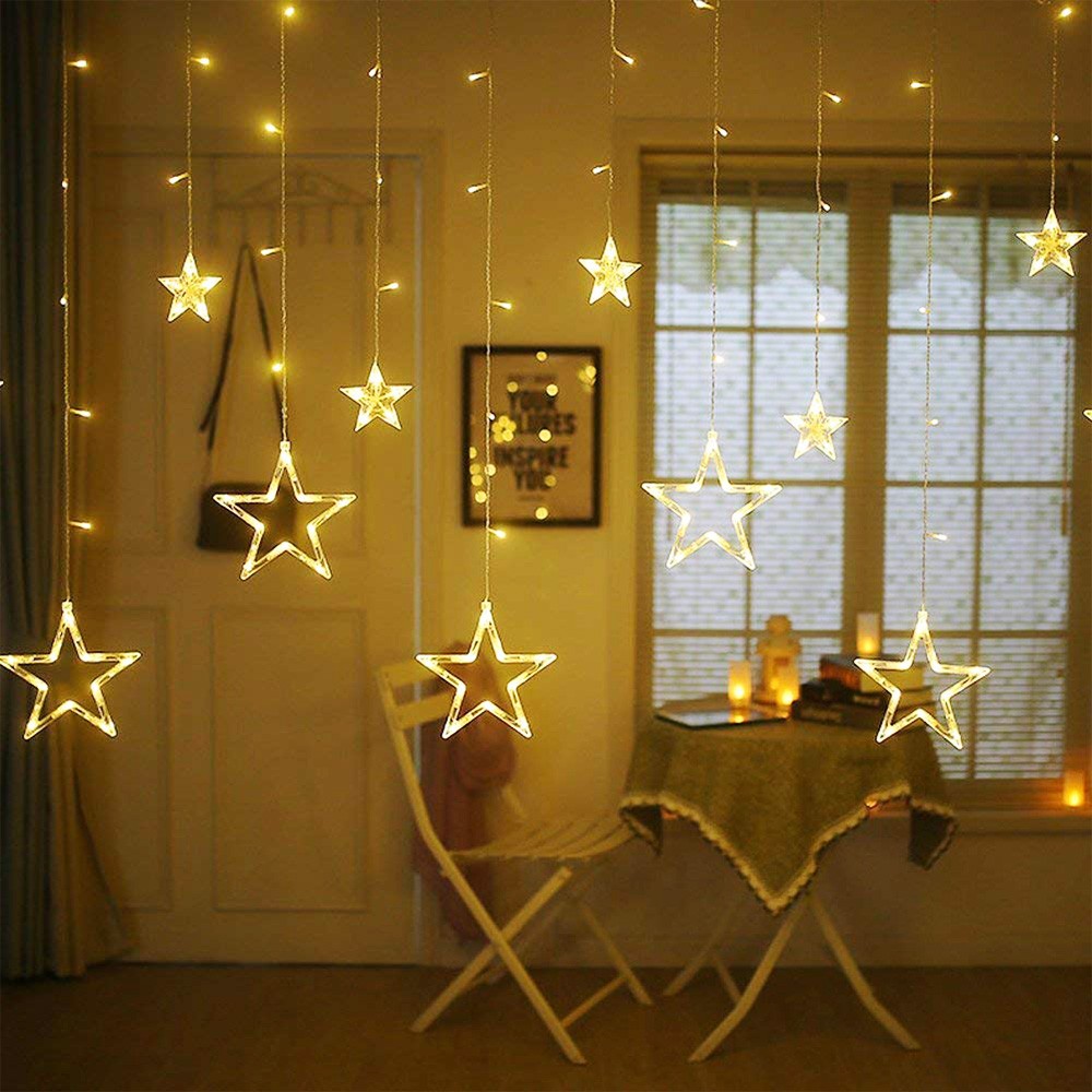 ✨ Cortina LED Navideña de Estrellas  3 – 6 Metros ✨